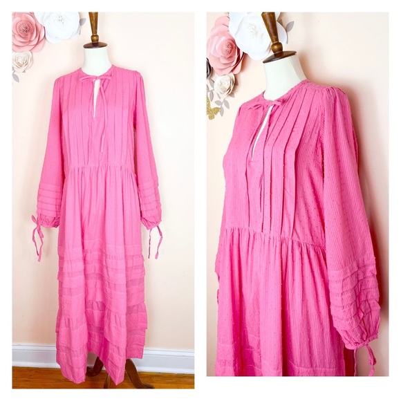 New! RUE STIIC Laney Pleated Ruffled Maxi Dress - Picture 8 of 11